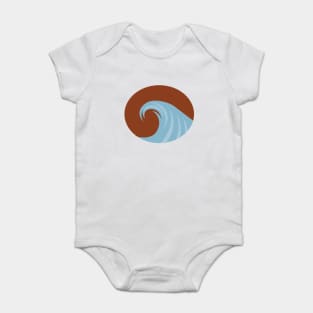 Minimal California Surf Design Baby Bodysuit